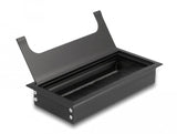 Delock Cabledurchführung Für Tischeinbau Mit Bürste 160 X 80 X 28 Mm Schwarz