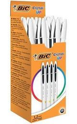Bic Bolígrafo Cristal Up P/Media 1,2mm Negro Caja -20u-
