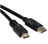 Roline Displayport Cable Dp - Uhdtv, St St, Schwarz, 10 M