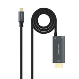 Cable Usb-C/M-Hdmi 2.1+Usb-C/H Pd 100w,Negro,1.8m