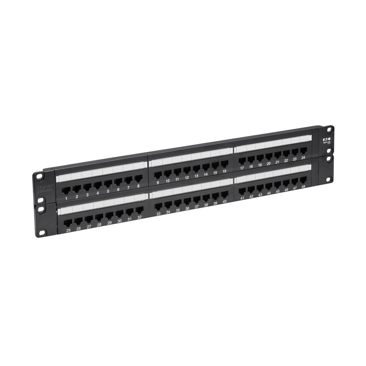 Tripp Lite N252-048 Panel De Conexiones Cat5 / Cat6 110 De 48 Puertos, Para Instalación En 2u De Rack, 568b, Ethernet Rj45 (48-Port 2u Cat6/Cat5 - Patch Panel)
