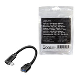 Adaptador Usb-C Macho 90º Acodado A Usb-A Hembra 15w  10gb/S Otg Cable De 0.20m Negro Logilink Bulk