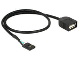 Delock Usb Cable Pin Header Buchse > Usb 2.0 Typ-A Buchse 40 Cm