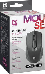 Ratón Defender Optimum Mb-270 Mano Derecha Usb Tipo A Óptico 1000 Dpi