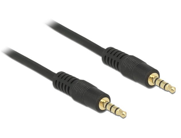 Delock Cable Stereo Jack 3.5 Mm 4 Pin Male  Male 1 M