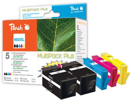 Peach 319222 Tinta Negro 920xl, Cian, Magenta, Amarillo 5 Pieza(S)