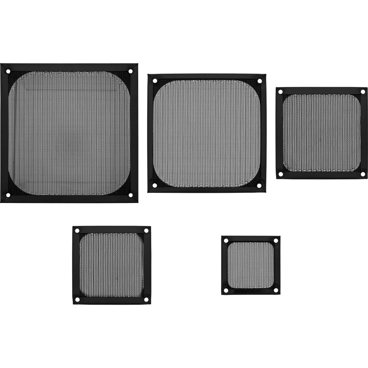Filtro De Aluminio Inline Fan Grill 80x80mm Negro