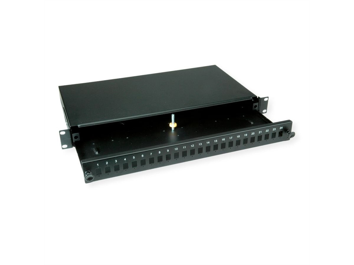 Value 19-Zoll-Spleibox Leer 1 He, Ausziehbar, 24x Sc Sx   Lc Dx