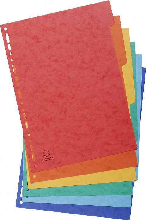 Exacompta Separadores Nature Future Cartulina Lustrada 225gr 6 Posiciones A4 Colores