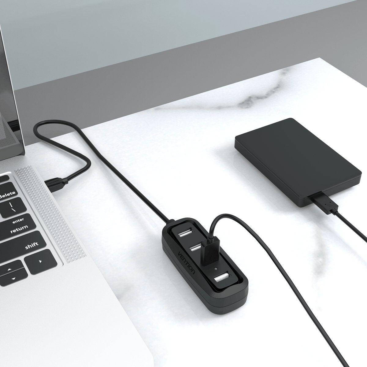 EAN 6922794720107 - Vention VAS-J43-B100 hub de interfaz USB 2.0 480 Mbit/s Negro imagen 5
