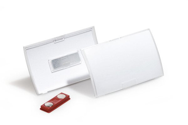 Durable Click Fold - Placa Identificativa - Para 54 X 90 Mm - Magnet - Transparente (Paquete De 10)