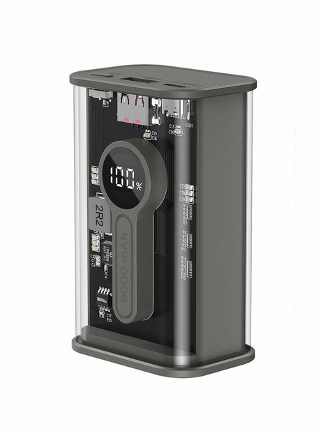 EAN 8716309127103 - Gembird PB09-TQC3-01 batería externa Polímero de litio 9000 mAh Negro, Transparente imagen 4