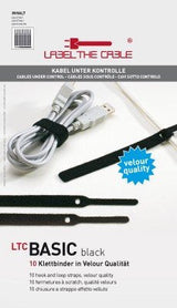 Label-The-Cable Basic, Ltc 1110, Juego De 10 Negro
