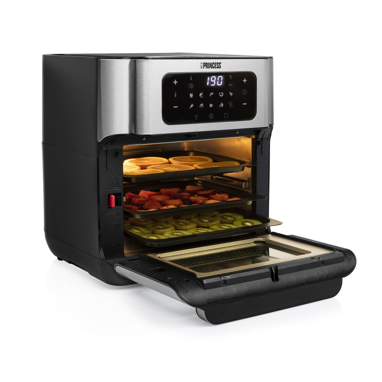EAN 8713016091451 - Princess 182065 Sencillo 10 L Independiente 1500 W Freidora de aire caliente Plata imagen 11