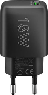 Cargador Rápido Goobay Usb-A Qc (18 W) Negro 61671