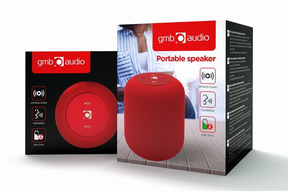 Altavoz Gembird 5w  Bluetooth Con Micro Rojo