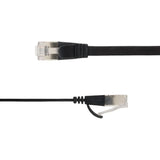 Flat U/Ftp Cat6a Black 4m Awg 32/7, Pvc, 1 85x6mm Stp-Fl6a-00400-Blk