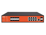 18-Ports Managed Gigabit  Switch - 10xsfp - 8xge