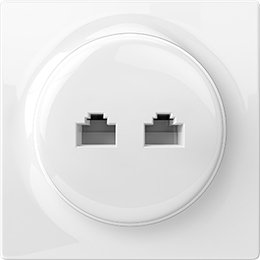 Fibaro Walli N Toma De Corriente 2 X Rj-45 Blanco