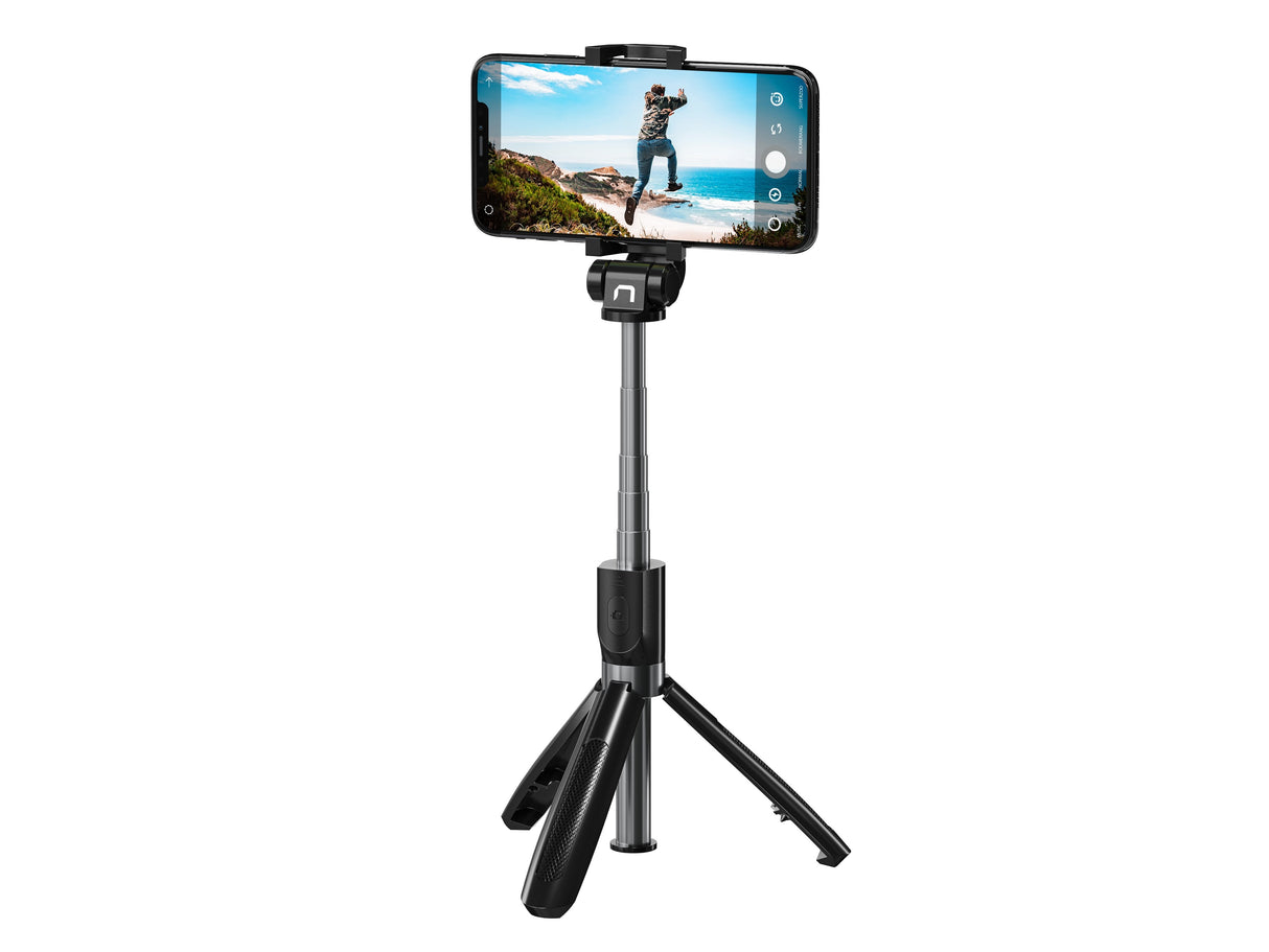 Palo Selfie Natec Alvito Bt 4.0 Inalambrico Tripode Negro