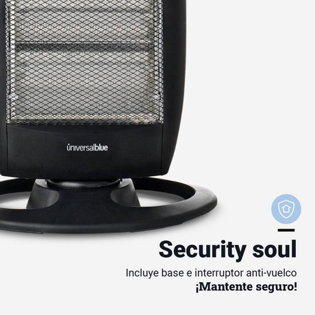 EAN 8436589072121 - Universal Blue UCH91000-21 calefactor eléctrico Interior Negro 1200 W Calefactor eléctrico halógeno imagen 8
