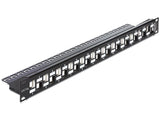 Delock 19z Keystone Patch Panel 24 Port Staggered With Strain Relief