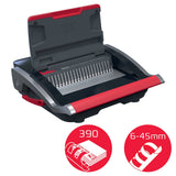 Gbc Combbind Cb25, Kamm-Bindegerät, Manuell, 390 Hojas, Negro, Rojo