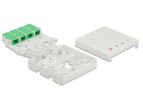 Caja De Conexiones Fo Para Carril Din Delock 4 X Sc Simplex O Lc Duplex