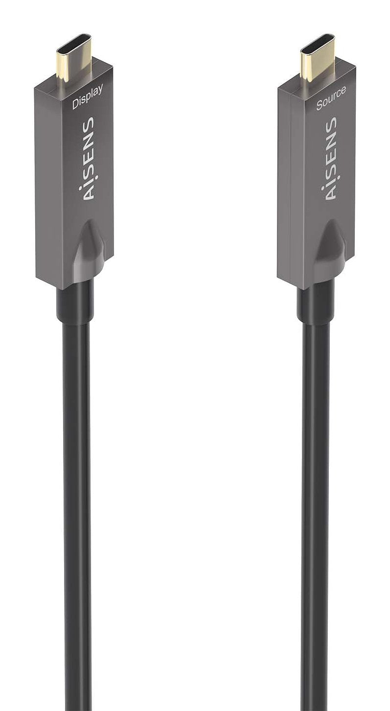 Cable Usb3.1 Aisens Gen2 10gbps Aoc 4k 3a 60w E-Mark Usb-C M/M 15m