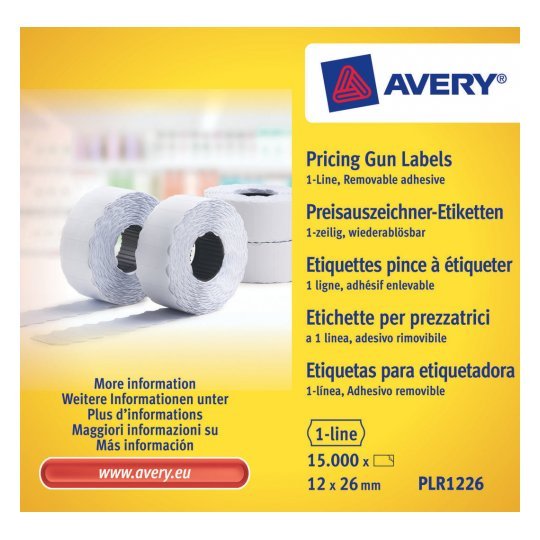 Avery Plr1226 Etiqueta Autoadhesiva Etiqueta De Precio Blanco 15000 Pieza(S)