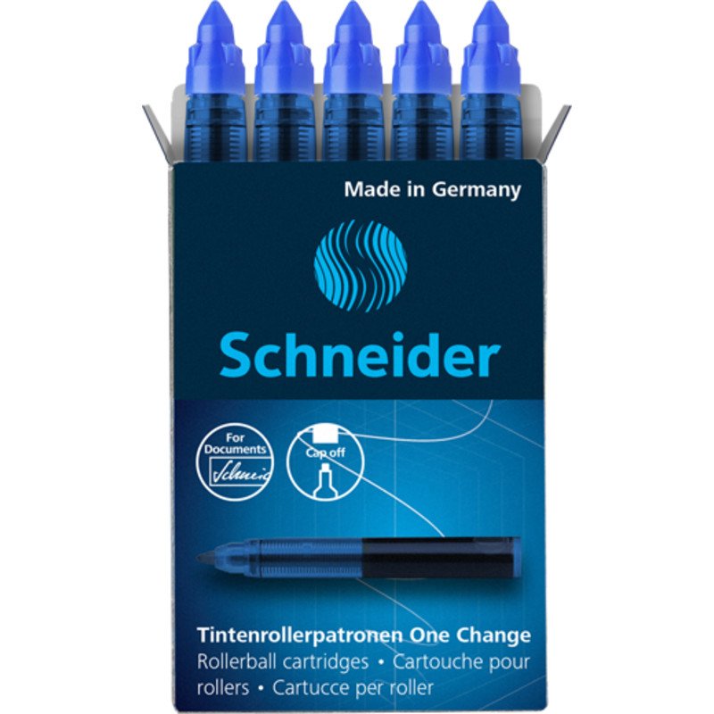 Schneider Schreibgeräte Schneider One Change - Cartucho De Tinta - Azul - 0.6 Mm (Paquete De 5)