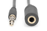 EAN 4016032325390 - Digitus AK-510200-050-S cable de audio 5 m 3,5mm Negro imagen 2
