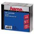 EAN 4007249447449 - Hama CD Jewel Case Standard, Pack 5 Estuche con forma de concha 1 discos Negro, Transparente imagen 1