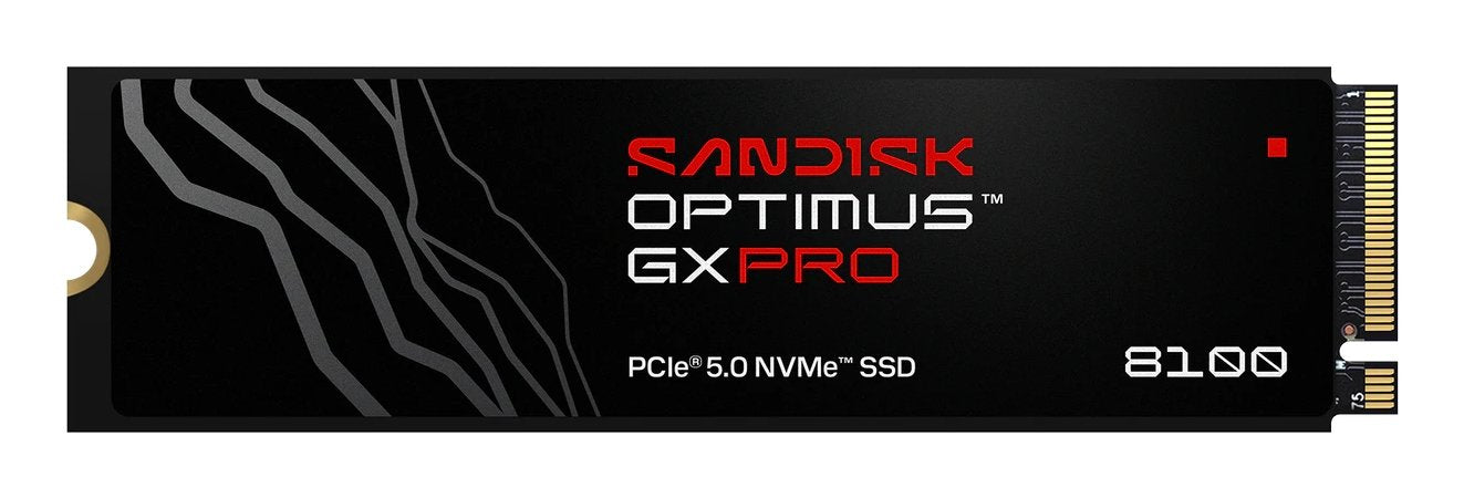 SANDISK Optimus GX PRO 8100 PCIe Gen 5 NVMe SSD 2 TB – Lettura 14.900 MB/s, Scrittura 14.000 MB/s, TLC 3D NAND