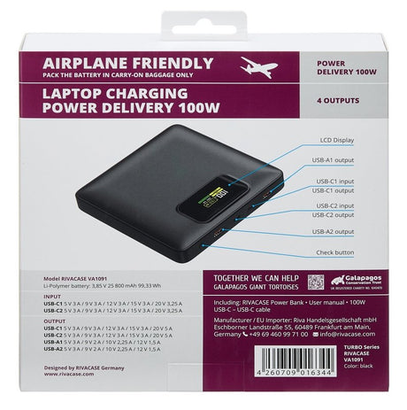 EAN 4260709016344 - Rivacase Turbo Polímero de litio 25800 mAh Negro imagen 18