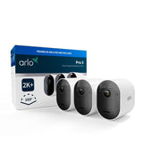 Arlo Pro 5 Spotlight, Cámara De Vigilancia Blanco/Negro, Pack De 3, Wifi, Foco, Resolución 2k Vmc4360p-200eus