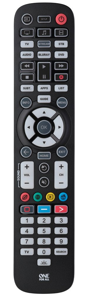 EAN 8716184075001 - One For All Essential 6 mando a distancia IR inalámbrico DVD/Blu-ray, IPTV, Altavoz para barra de sonido, imagen 1