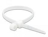 Delock Cablebinder Mit Befestigungsöse L 200 X B 4,8 Mm Weiss 10 Stück
