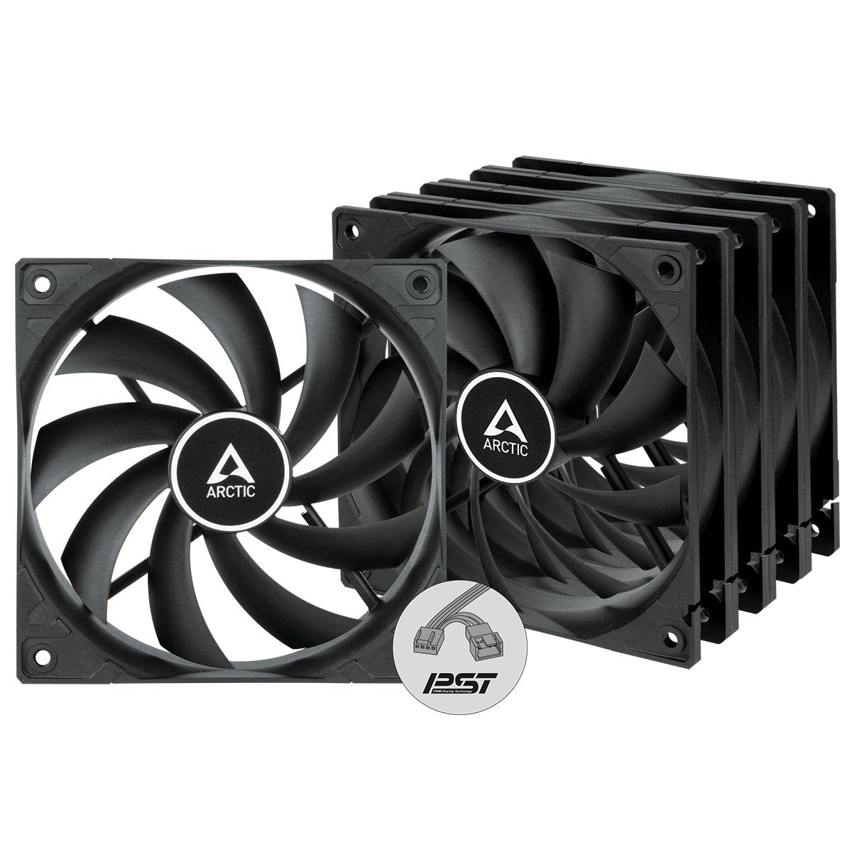 EAN 4895213703260 - ARCTIC F12 PWM PST Carcasa del ordenador Ventilador 12 cm Negro 5 pieza(s) imagen 1