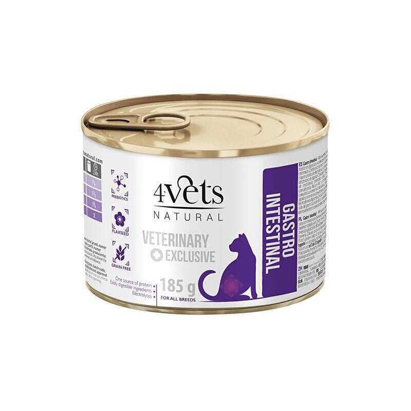 4vets Natural Gastro Intestinal Cat - Comida Húmeda Para Gatos - 185 G