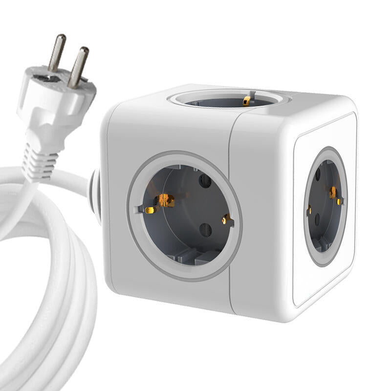 5-Way Schuko Power Cube 1.4m - White - Warranty: 360m