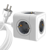 5-Way Schuko Power Cube 1.4m - White - Warranty: 360m