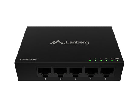 EAN 5901969447750 - Lanberg DSM1-1005 switch No administrado Gigabit Ethernet (10/100/1000) Escritorio Negro imagen 5