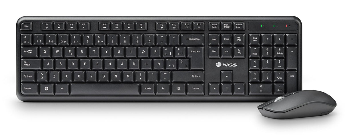 Teclado + Raton Wireless Serenity Kit Ngs Conjunto Silencioso De Teclado Y Ratón Inalámbrico Con 12 Teclas Multimedia