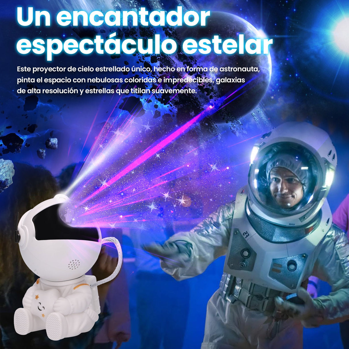 Extralink Home Mini Astronauta Projektor Gwiazd 03