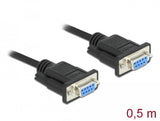 Delock Seriell Cable Rs-232 Sub-D9 Hembra A Hembra Nullmodem 0,5 M