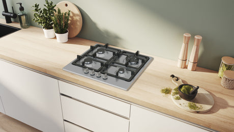 EAN 4242005484614 - Bosch Serie 4 PGH6B5K90 hobs Acero inoxidable Integrado 58 cm Encimera de gas 4 zona(s) imagen 6