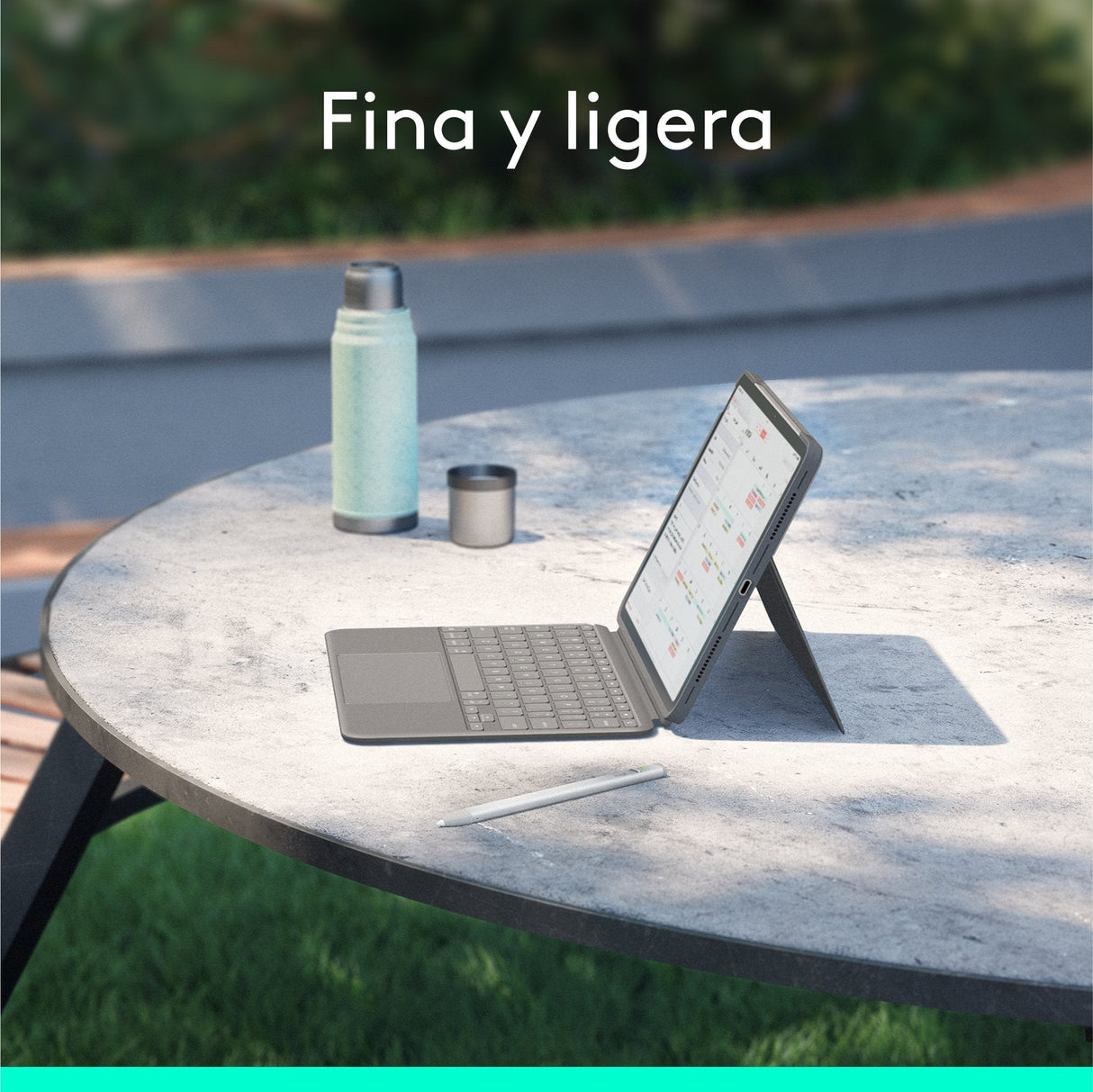 Logitech Combo Touch Caja De Teclado Y Folio Con Panel Táctil Luz Trasera Apple Smart Connector Qwerty Español Gris Oxford