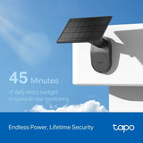 Tp-Link Tapo C411 Kit Venkovn Cámara, Solrn Panel (3mp, 2k Qhd, 1296p, Ir 9m, Wifi, Micro Sd Card, Ip65)