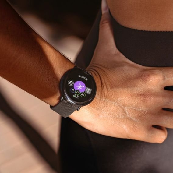 Smartwatch Polar Ignite 3 Titanium Silicone Band Black
